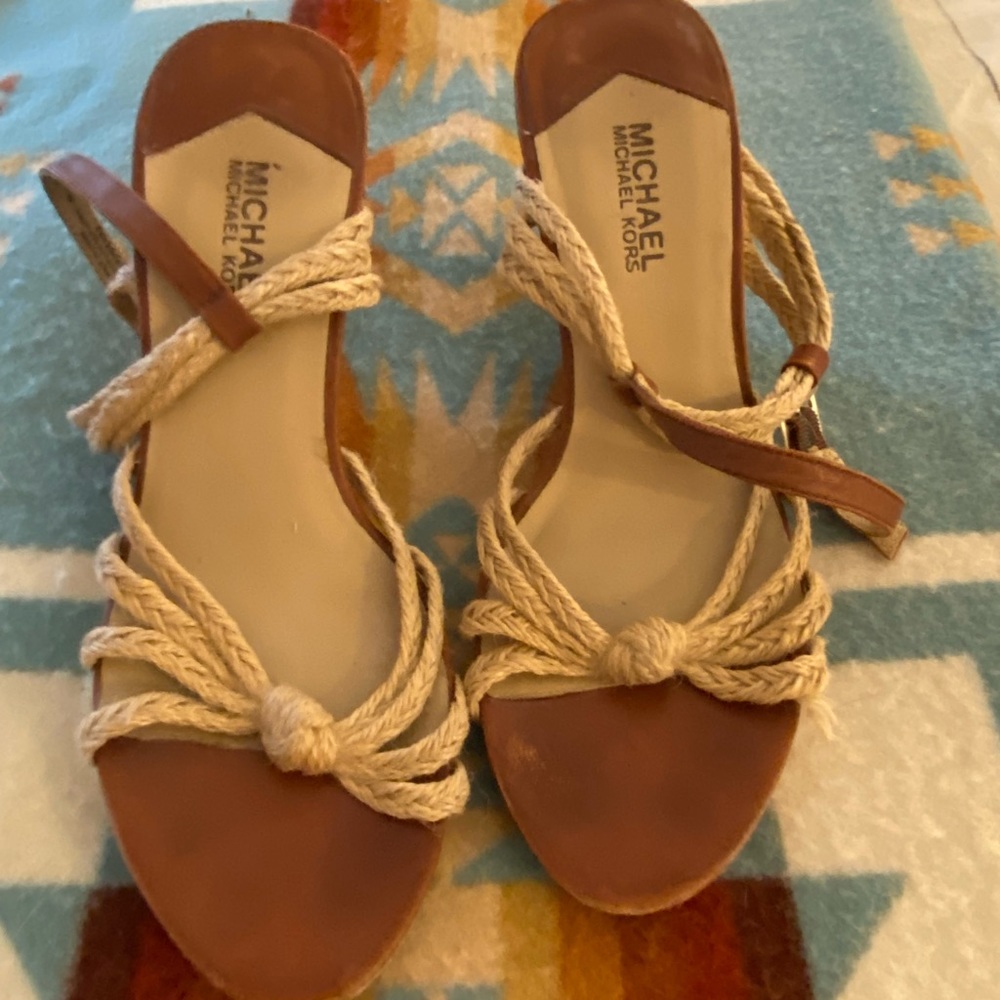 Michelle Kors wedge sandals size 8.